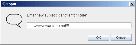 Subject identifier is added to a topic with external dialog