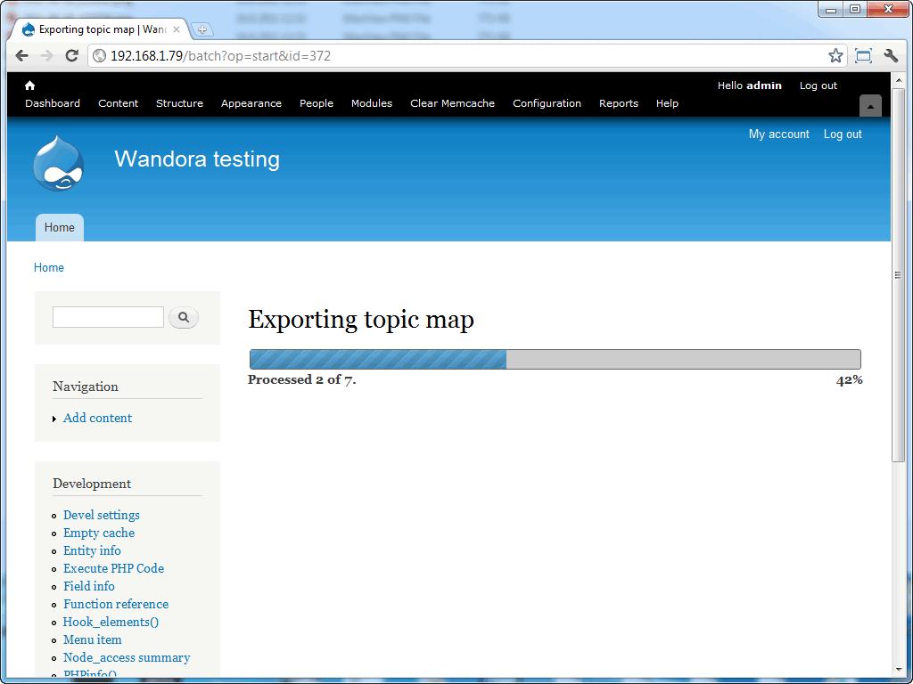 Drupal - Topic Map Export process