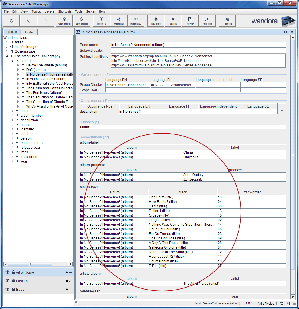 Adding association to a topic